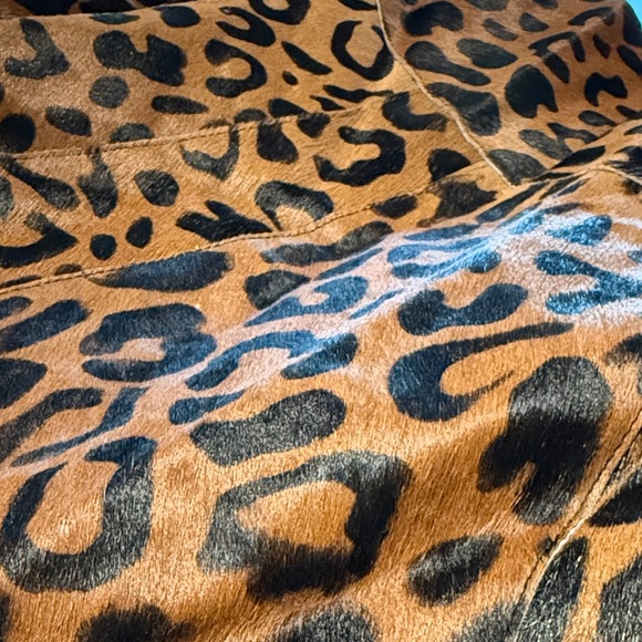 Understated Leather Leopard Print Leather Jacket - Picture 9 of 9